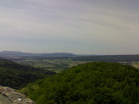 Die Aussicht,die man geniesst, hoch oben auf der Burgruine LANDSKRON stehend...