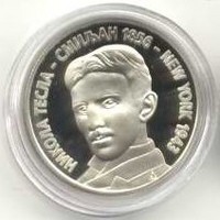 Aufnahmedatum: 2008-08-22 Münze mit Tesla